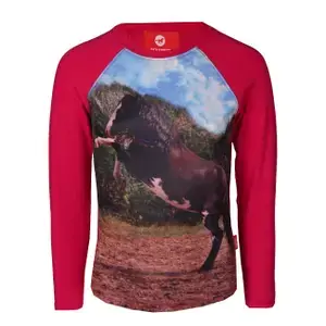 Handla nu Red Horse Långärmad T-shirt för barn Pixel