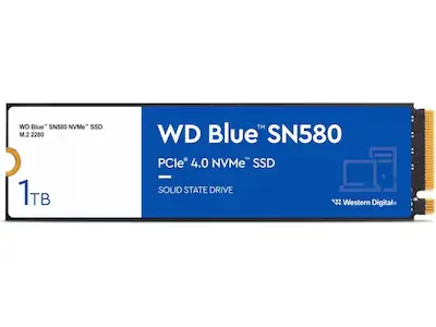 Expressleverans WD SSD Blue SN580 1TB PCIe Gen4 NVMe