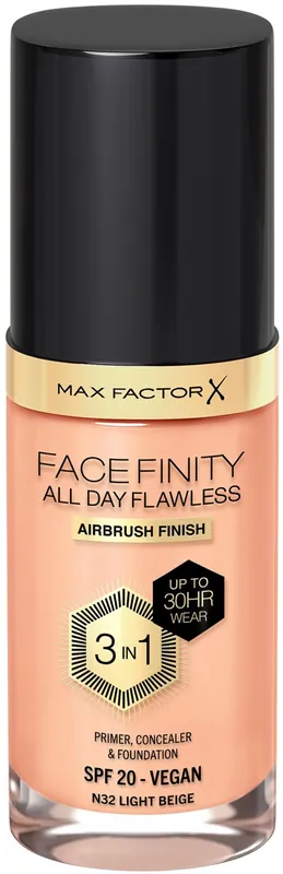 Kampanjpris Max Factor Facefinity All Day Flawless 3 In 1 Foundation N32 Light Bei