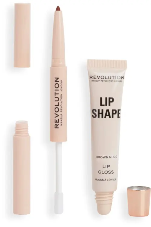 Makeup Revolution Lip Shape Kit Brown Nude Rabatter