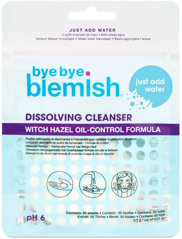 Bye Bye Blemish Dissolving Cleanser Sheets 50 st Populärt val