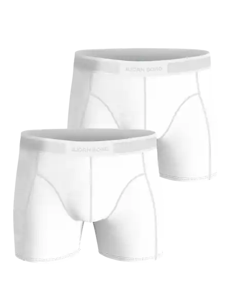 Björn Borg Premium Cotton Stretch Boxer 2-pack Vit, S Extra rabatt