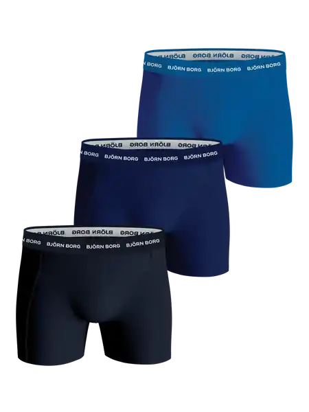 Björn Borg Cotton Stretch Boxer 3-pack Blå, XS Billigare