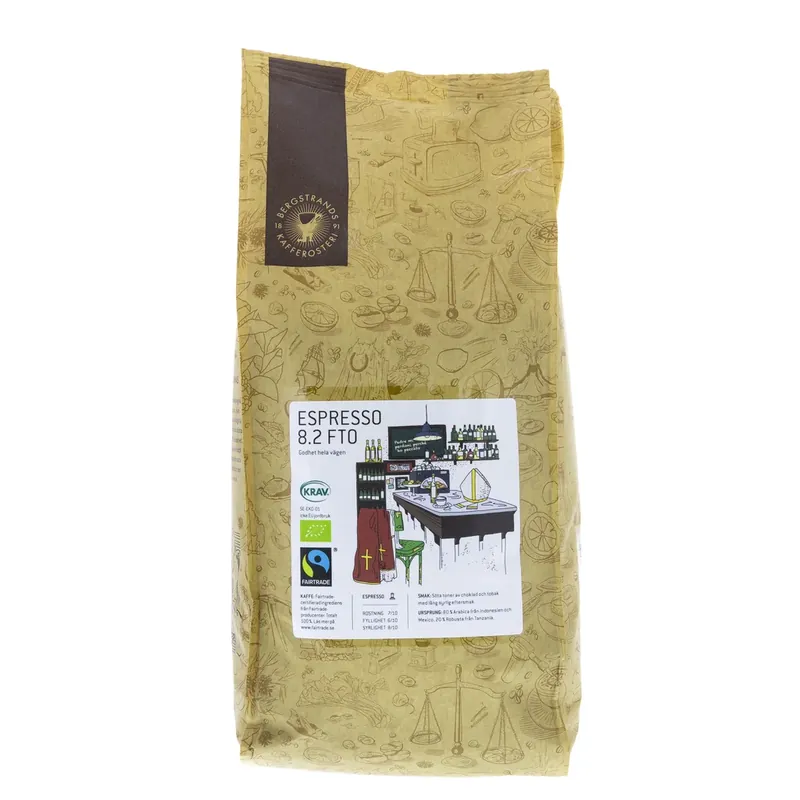 Bergstrands Espresso 8.2 fto, 1kg prisnedsättning