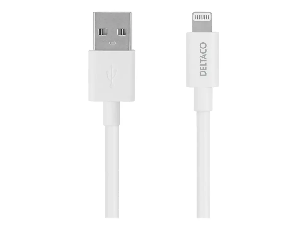 Utförsäljning DELTACO synk/laddkabel, 3 m , MFI, USB Typ A - Lightning