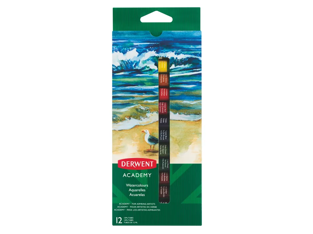 Derwent Academy Akvarellfärger 12 ml 12 st Endast denna vecka