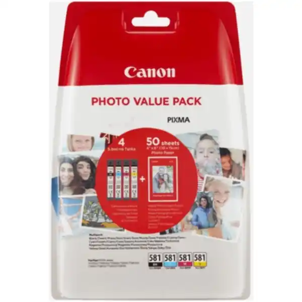 Canon CLI-581 Bläckpatron Multipack BK + CMY Billig