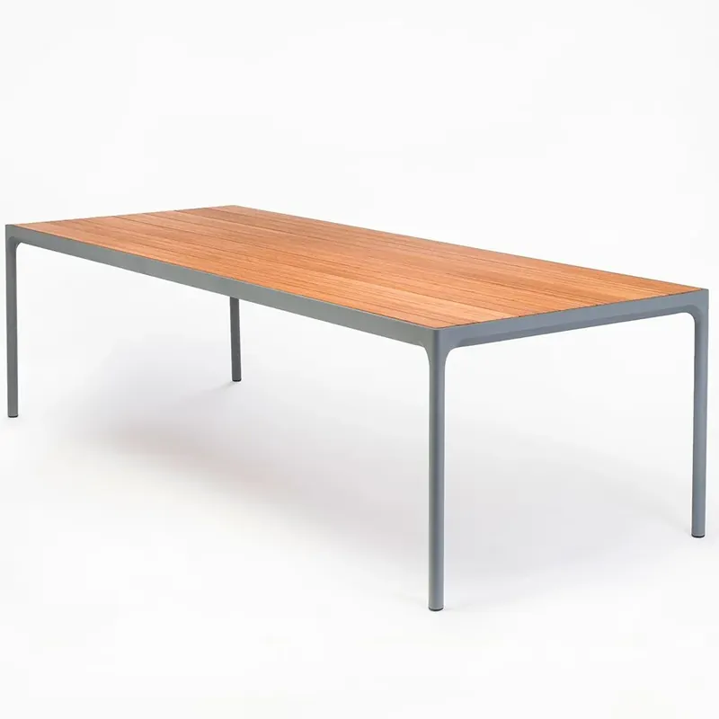 Populärt val Houe, Four matbord 270x90 cm grå/bamboo aluminium