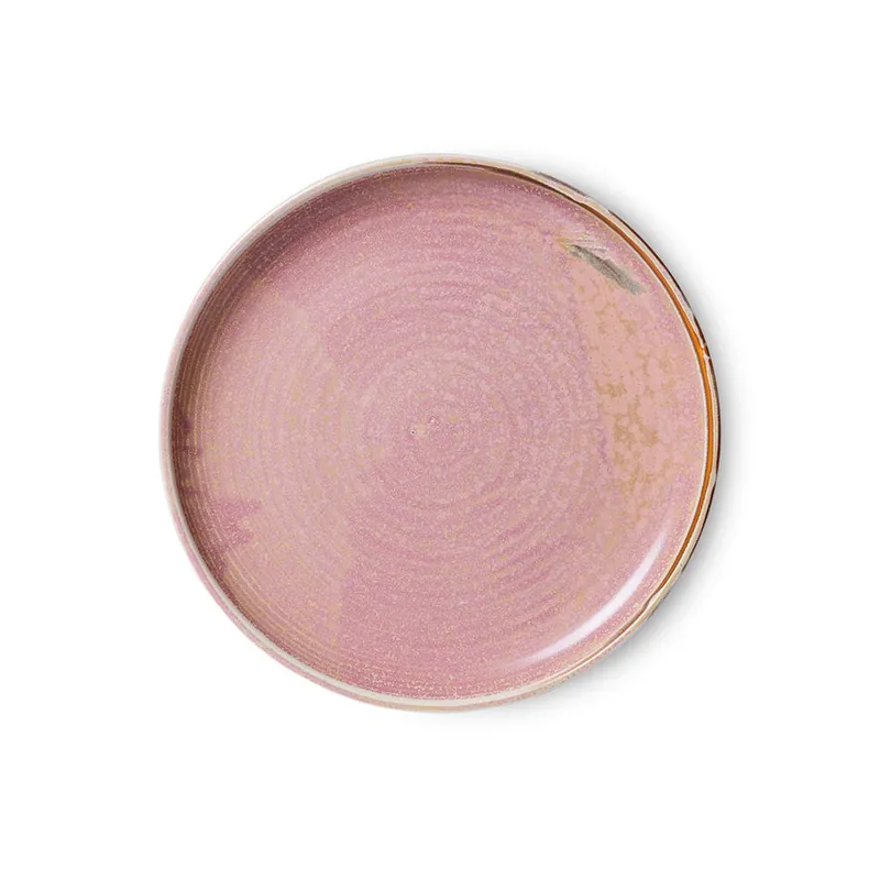 HKLiving - Chef Ceramics - Dinner Plate - Tallrikar - Rustic Pink - Ø26 x H3 cm