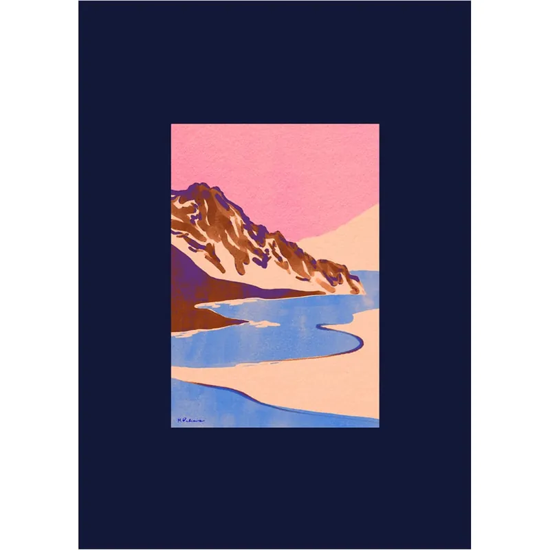 Paper Collective - Blue Landscape - Affisch - Blue Landscape - 30 x 40 cm Snabb leverans