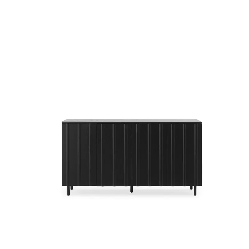 Normann Copenhagen - Rib Sideboard - Skåp - Soft Black - H86,5 x W45 x L159 cm Billig