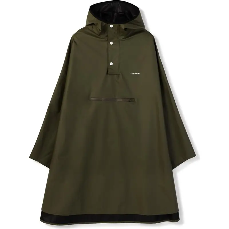 Tretorn Pu Light Rainponcho Forest Green Populär