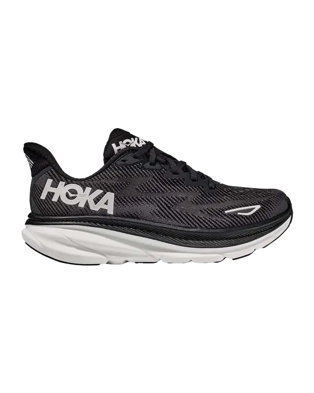 Hoka W Clifton 9 Black/White Rabatt