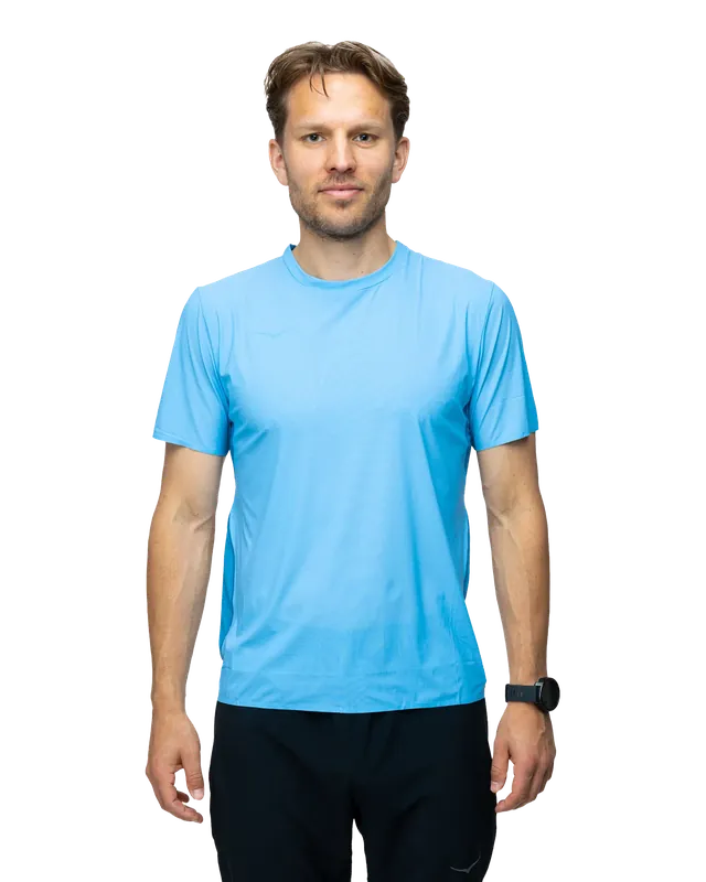Hoka M Airolite Run Short Sleeve Dusk Billigare