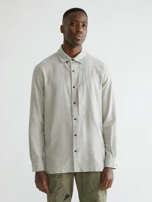 Klättermusen Helheim LS Shirt M‘s Smoke Grey-Clay Rabatt