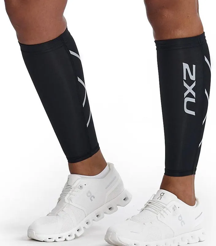 2XU Compression Calf Guards Black/Black Kundfavorit