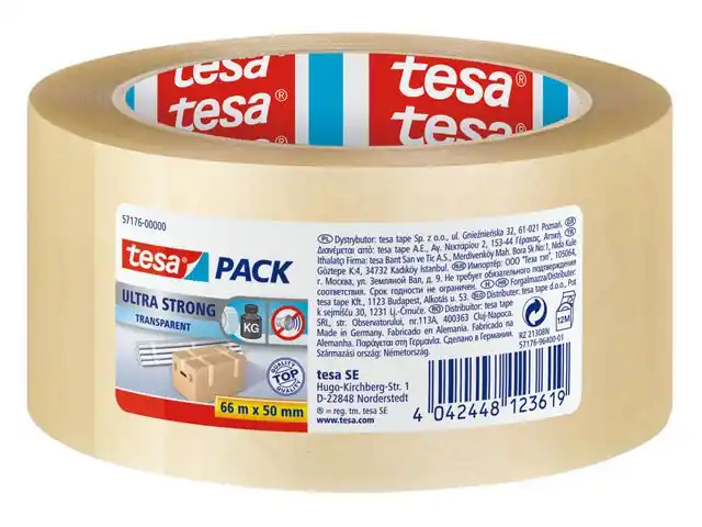 tesa® Packtejp Ultra Strong 50mmx66m klar Snabb leverans
