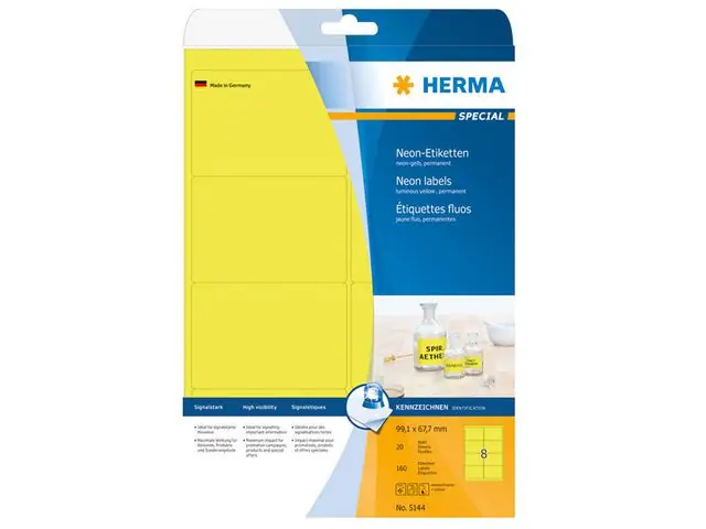 Fynd Herma Etikett 99,1x67,7mm Neon gul